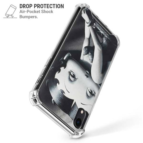 Betty Boop Black and White iPhone XR Clear Case