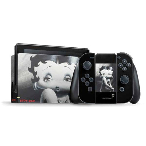 Betty Boop Black and White Nintendo Switch Bundle Skin