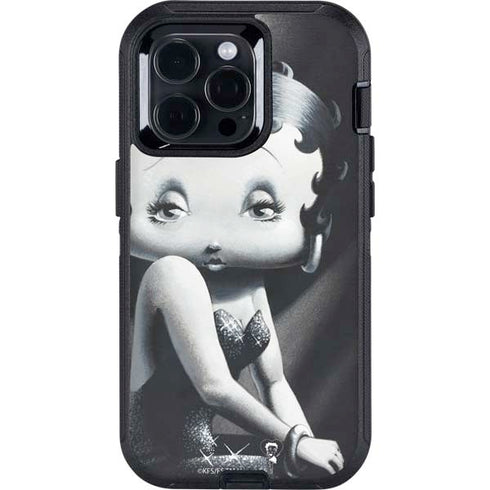 Betty Boop Black and White Otterbox Defender iPhone Skin