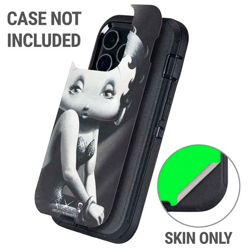 Betty Boop Black and White Otterbox Defender iPhone Skin