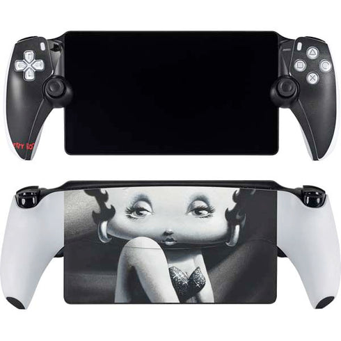 Betty Boop Black and White PlayStation Portal Remote Player Skin