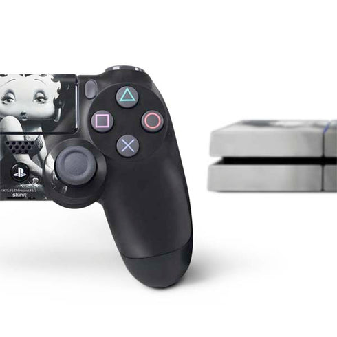 Betty Boop Black and White PS4 Console and Controller Bundle Skin