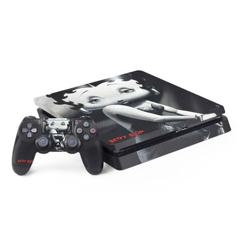 Betty Boop Black and White PS4 Slim Bundle Skin