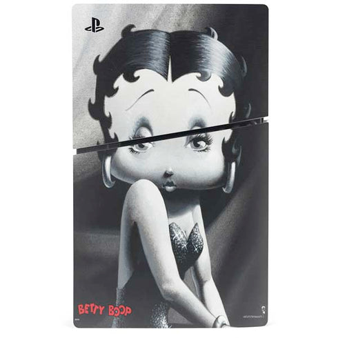 Betty Boop Black and White PS5 Slim Disk Bundle Skin