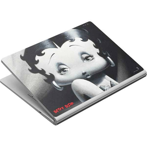 Betty Boop Black and White Surface Book Skin