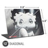 Betty Boop Black and White Universal Laptop 12in (9.8 x 6.8in) Skin