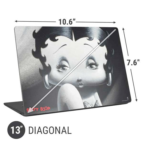 Betty Boop Black and White Universal Laptop 13in (10.6 x 7.6in) Skin