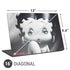 Betty Boop Black and White Universal Laptop 16in (13 x 9.4in) Skin