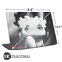 Betty Boop Black and White Universal Laptop 18in (14.6 x 10.6in) Skin