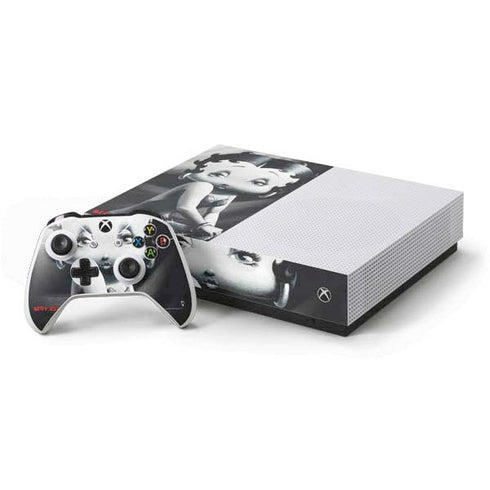 Betty Boop Black and White Xbox One S All-Digital Edition Bundle Skin