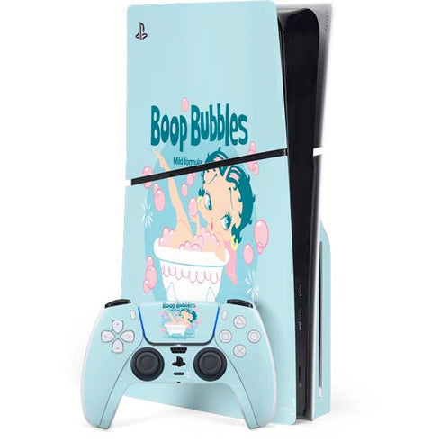 Betty Boop Bubbles PS5 Slim Disk Bundle Skin