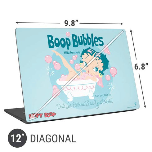 Betty Boop Bubbles Universal Laptop 12in (9.8 x 6.8in) Skin