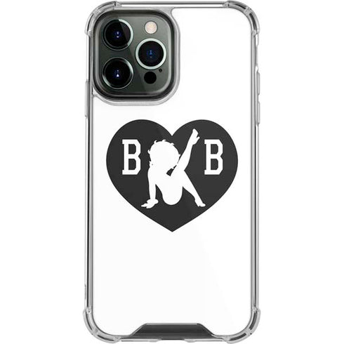 Betty Boop BW iPhone 14 Pro Max Clear Case
