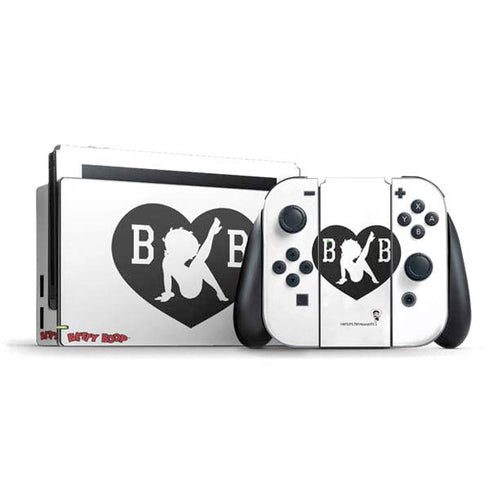 Betty Boop BW Nintendo Switch Bundle Skin