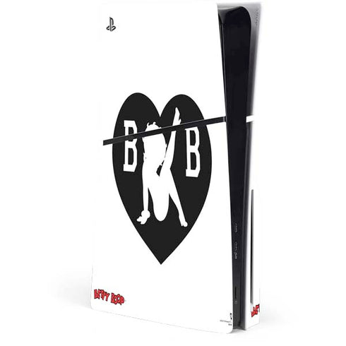 Betty Boop BW PS5 Slim Disk Console Skin