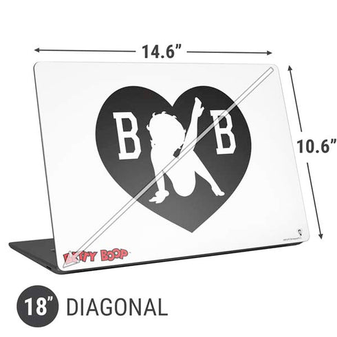 Betty Boop BW Universal Laptop 18in (14.6 x 10.6in) Skin