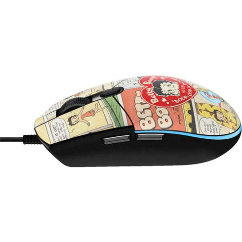 Betty Boop Comic Strip G203 Prodigy RGB Wired Gaming Mouse Skin