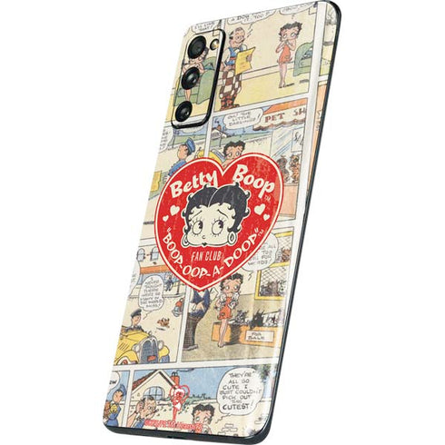 Betty Boop Comic Strip Galaxy S20 Fan Edition Skin