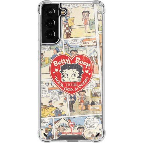 Betty Boop Comic Strip Galaxy S21 Plus 5G Clear Case