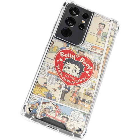 Betty Boop Comic Strip Galaxy S21 Ultra 5G Clear Case
