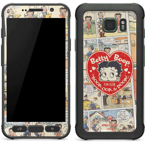 Betty Boop Comic Strip Galaxy S7 Active Skin