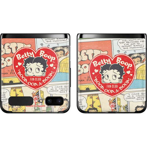 Betty Boop Comic Strip Galaxy Z Flip Skin