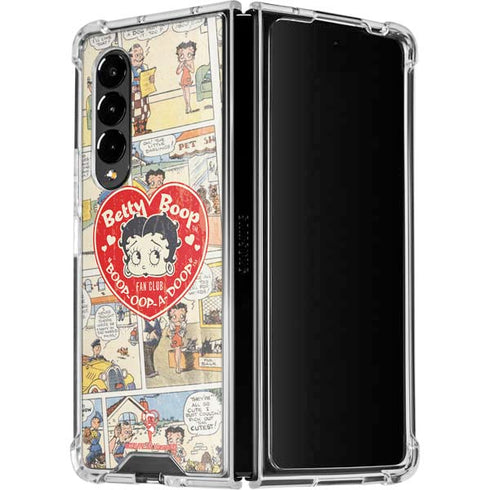 Betty Boop Comic Strip Galaxy Z Fold4 5G Clear Case