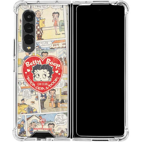 Betty Boop Comic Strip Galaxy Z Fold4 5G Clear Case