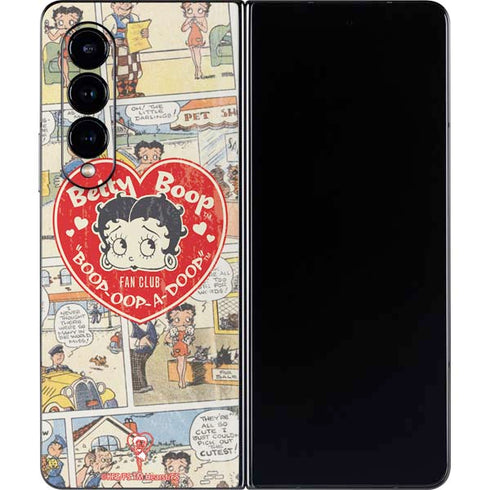 Betty Boop Comic Strip Galaxy Z Fold4 5G Skin