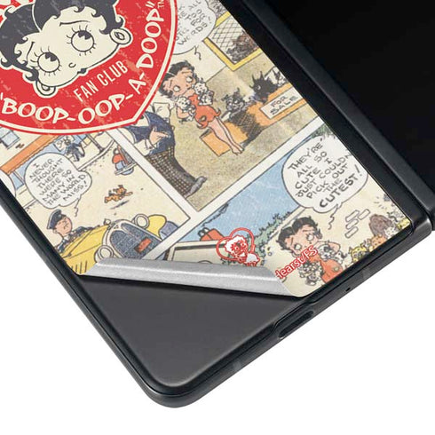 Betty Boop Comic Strip Galaxy Z Fold4 5G Skin