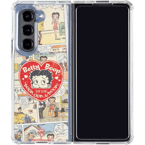 Betty Boop Comic Strip Galaxy Z Fold5 5G Clear Case