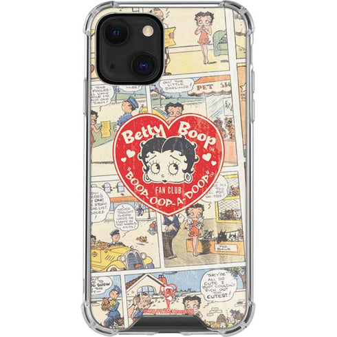 Betty Boop Comic Strip iPhone 14 Plus Clear Case