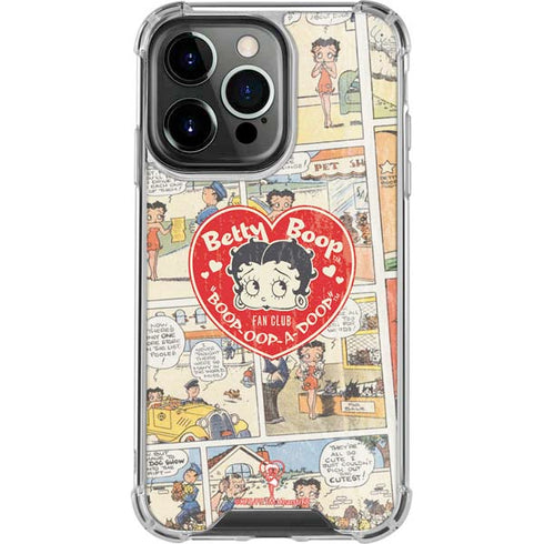 Betty Boop Comic Strip iPhone 15 Pro Clear Case