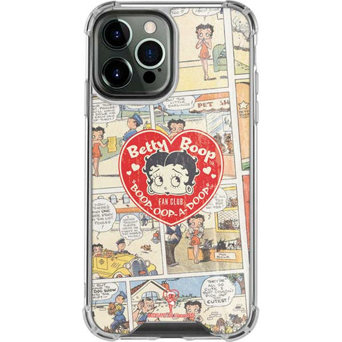 Betty Boop Comic Strip iPhone 14 Pro Max Clear Case