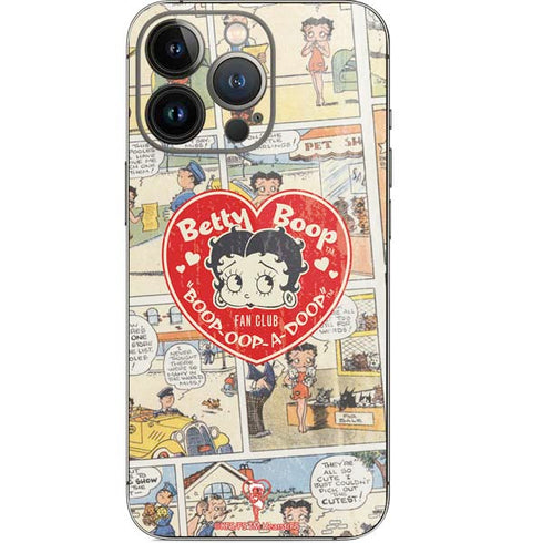 Betty Boop Comic Strip iPhone 14 Pro Skin