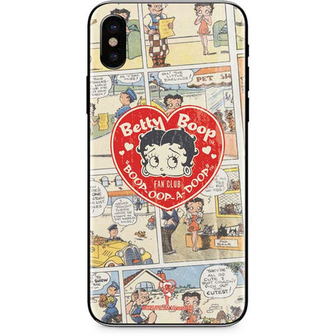 Betty Boop Comic Strip iPhone X Skin