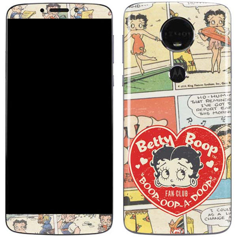 Betty Boop Comic Strip Moto E5 Plus Skin