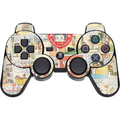 Betty Boop Comic Strip PS3 Dual Shock wireless controller Skin
