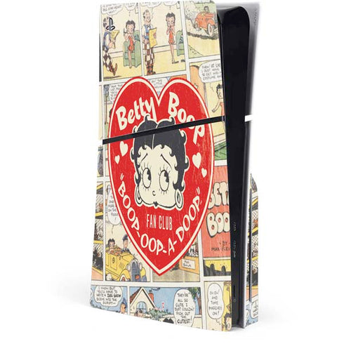 Betty Boop Comic Strip PS5 Slim Disk Console Skin