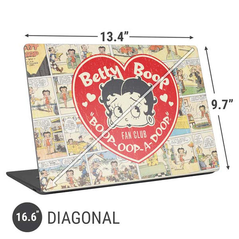 Betty Boop Comic Strip Universal Laptop 16.6in (13.4 x 9.7in) Skin