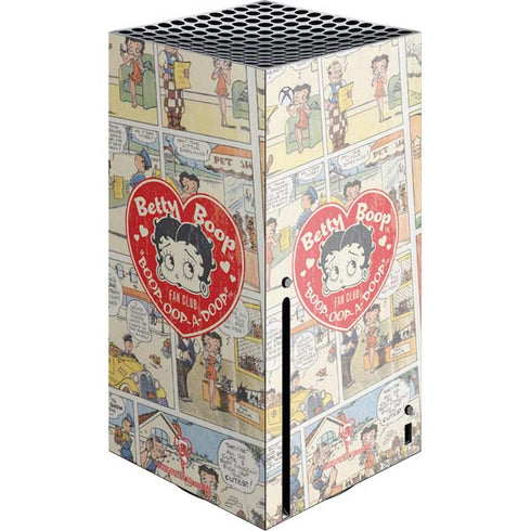 Betty Boop Comic Strip Xbox Series X Console Skin