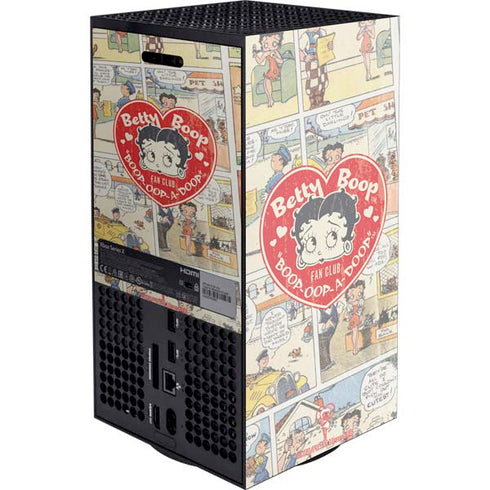 Betty Boop Comic Strip Xbox Series X Console Skin