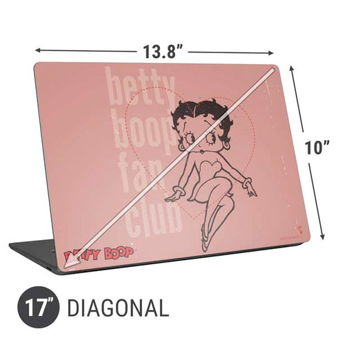 Betty Boop Fan Club Universal Laptop 17in (13.8 x 10in) Skin