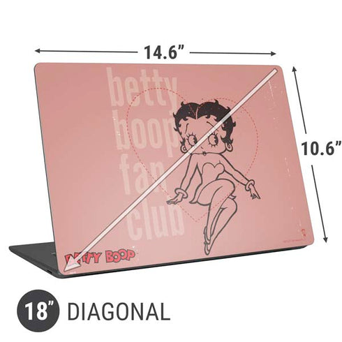 Betty Boop Fan Club Universal Laptop 18in (14.6 x 10.6in) Skin