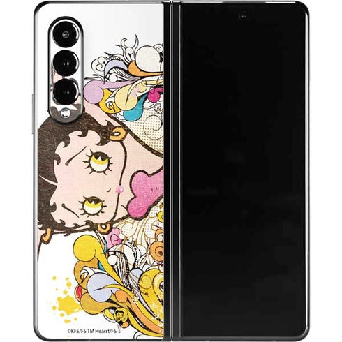 Betty Boop Hands Up Galaxy Z Fold3 5G Skin