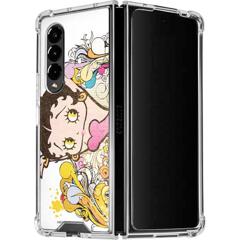 Betty Boop Hands Up Galaxy Z Fold4 5G Clear Case