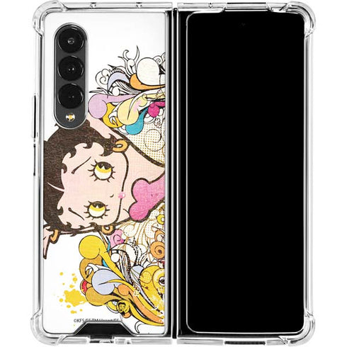 Betty Boop Hands Up Galaxy Z Fold4 5G Clear Case