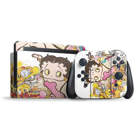 Betty Boop Hands Up Nintendo Switch Bundle Skin