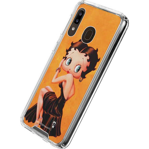 Betty Boop Little Black Dress Galaxy A30 Clear Case