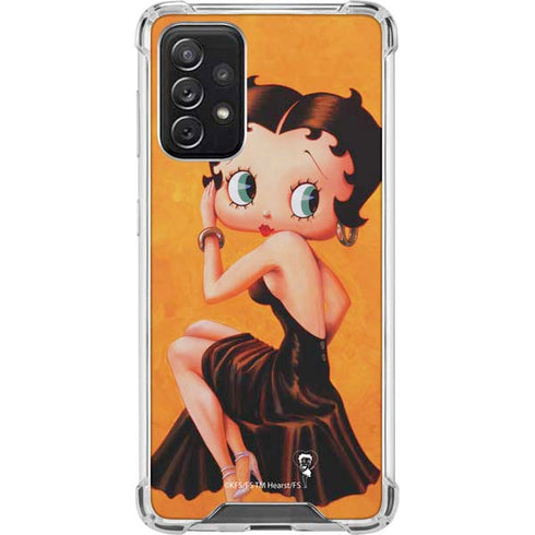 Betty Boop Little Black Dress Galaxy A72 5G Clear Case